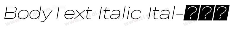 BodyText Italic Ital字体转换